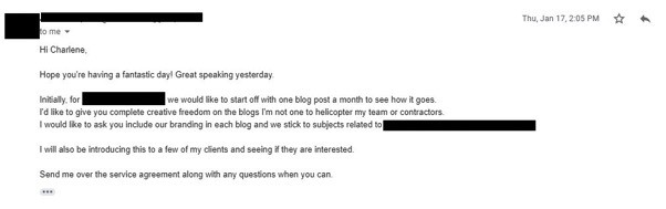 Email to New Client