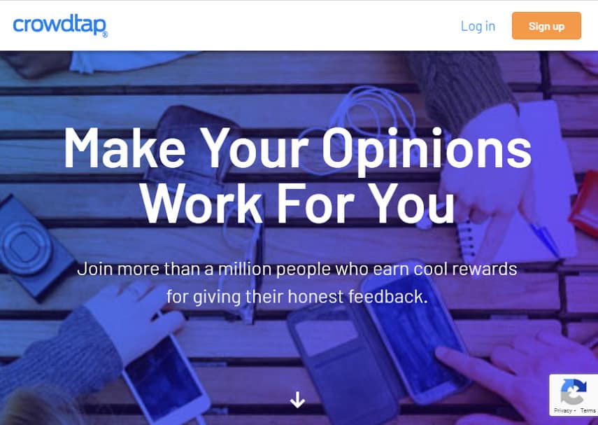 CrowdTap homepage