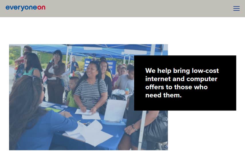 EveryoneOn homepage