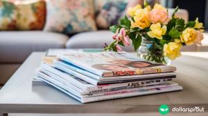stack of free magazines