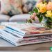 stack of free magazines
