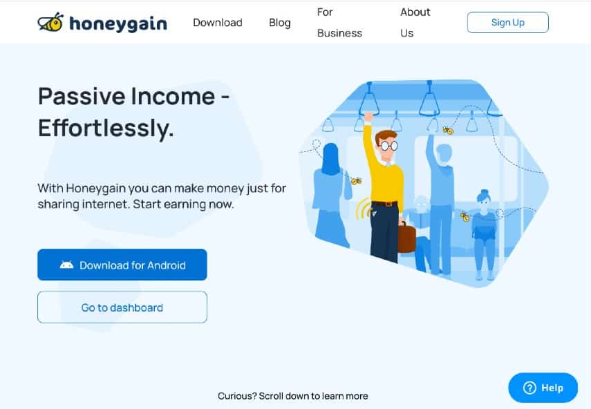 Honeygain homepage