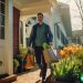 A man making a grocery delivery with Instacart.