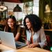 Two women working together on a business idea that they want to launch together