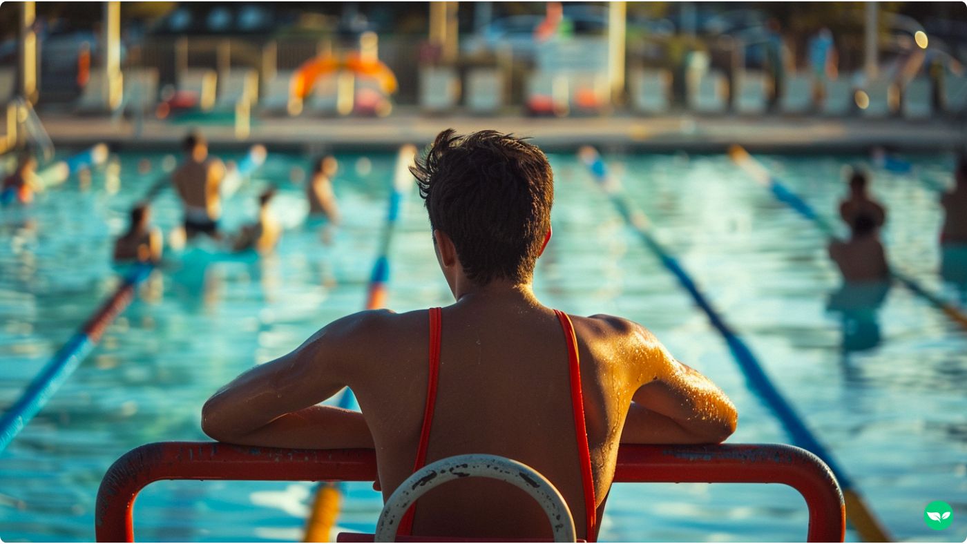 teenager lifeguarding