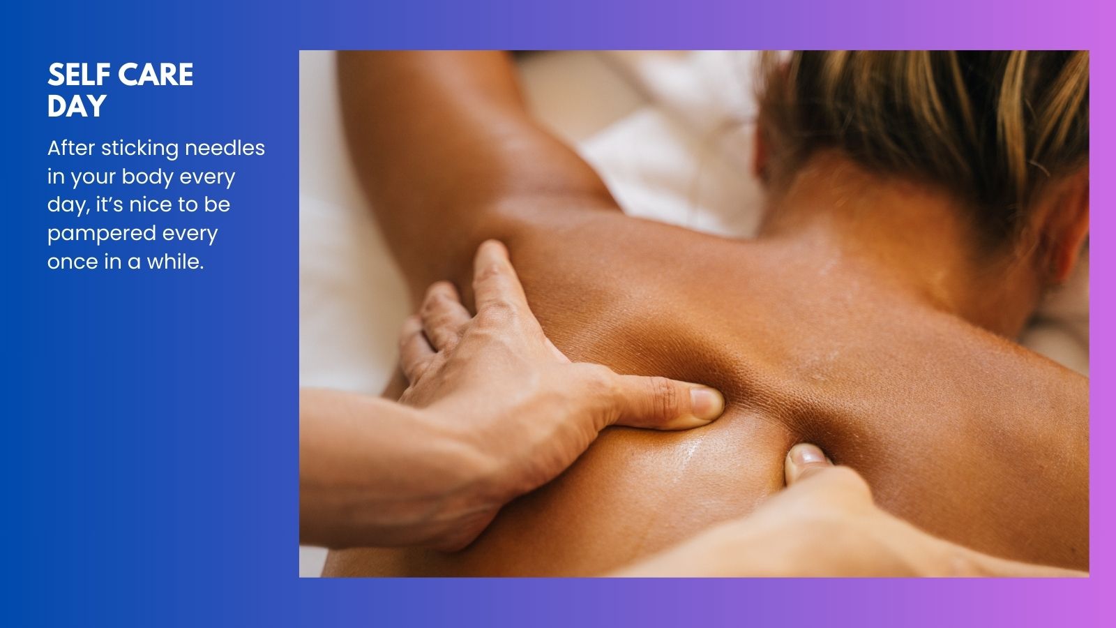 Spa day massage.