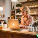 A candle shop owner that is working on putting her inventory online for purchase.