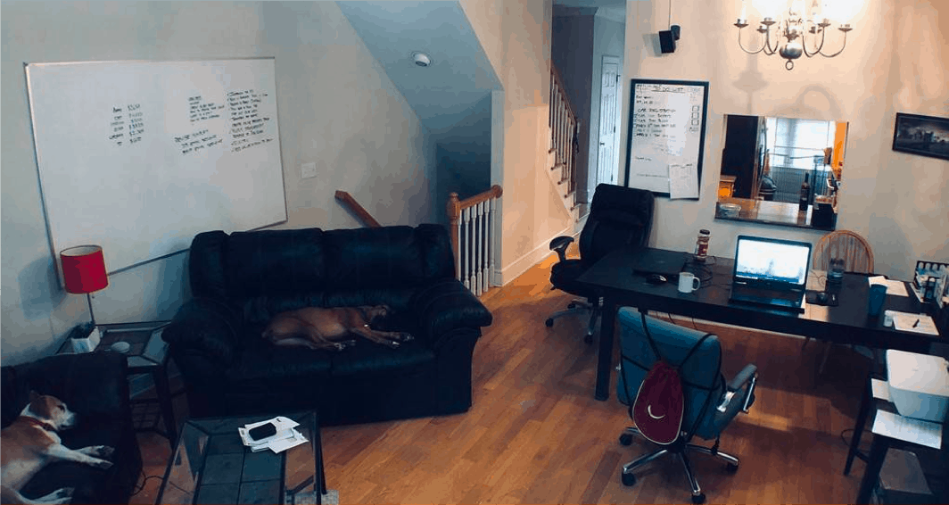 This is the living room where Ben and I spent the first four years building DollarSprout