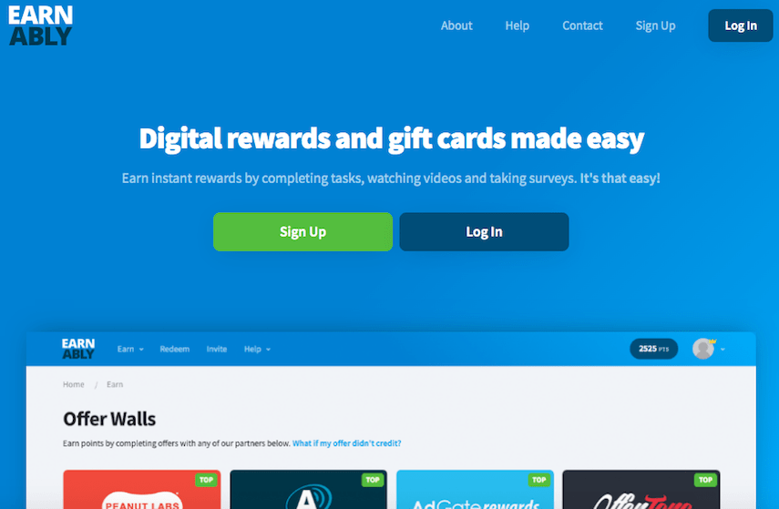 Earnably Homepage