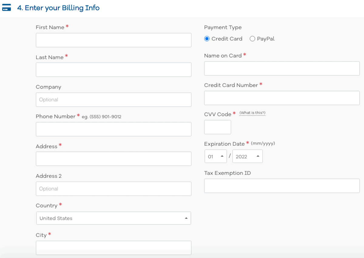 HostGator Billing Info