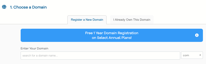 HostGator Choose Your Domain