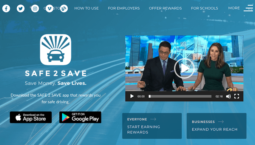Safe2Save Homepage