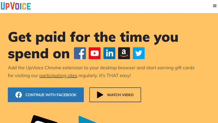 UpVoice Homepage